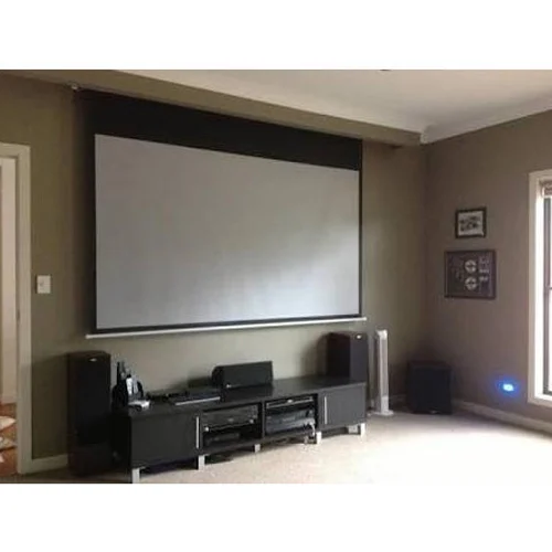 white projector screen