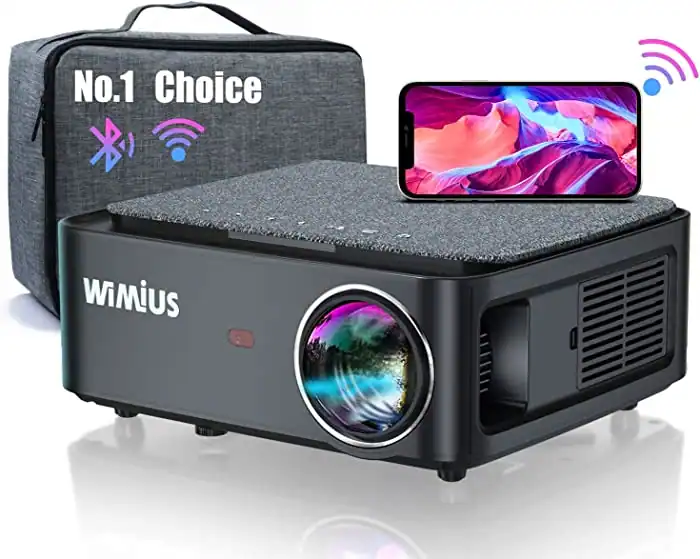  Projector, WiMiUS 4K LED Video Projector Support 200'' Display,  4D ±50° Keystone Correction, 50% Zoom Function Compatible with TV Stick,  PC, Smartphone for Indoor and Outdoor Movie : Electronics